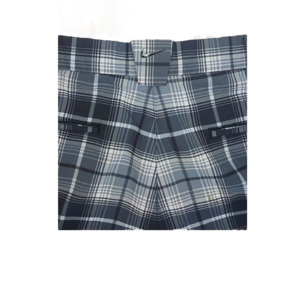 NIKE GOLF Tour Performance Plaid Golf Shorts Dri-Fit in Gray/White/Green Sz 32 - Picture 6 of 10